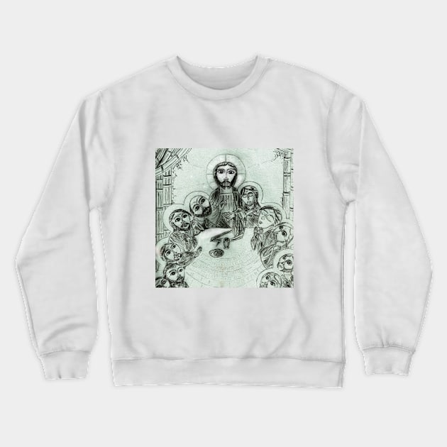 Mystical Last Supper Crewneck Sweatshirt by jesusdramatizedcom